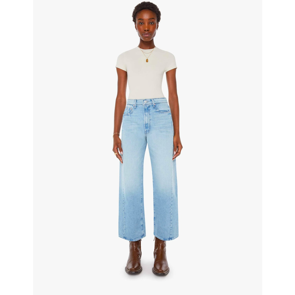 MOTHER Superior Half Pipe Ankle Jeans 27 NWT This Is How I Roll Cotton Blue - Picture 2 of 16